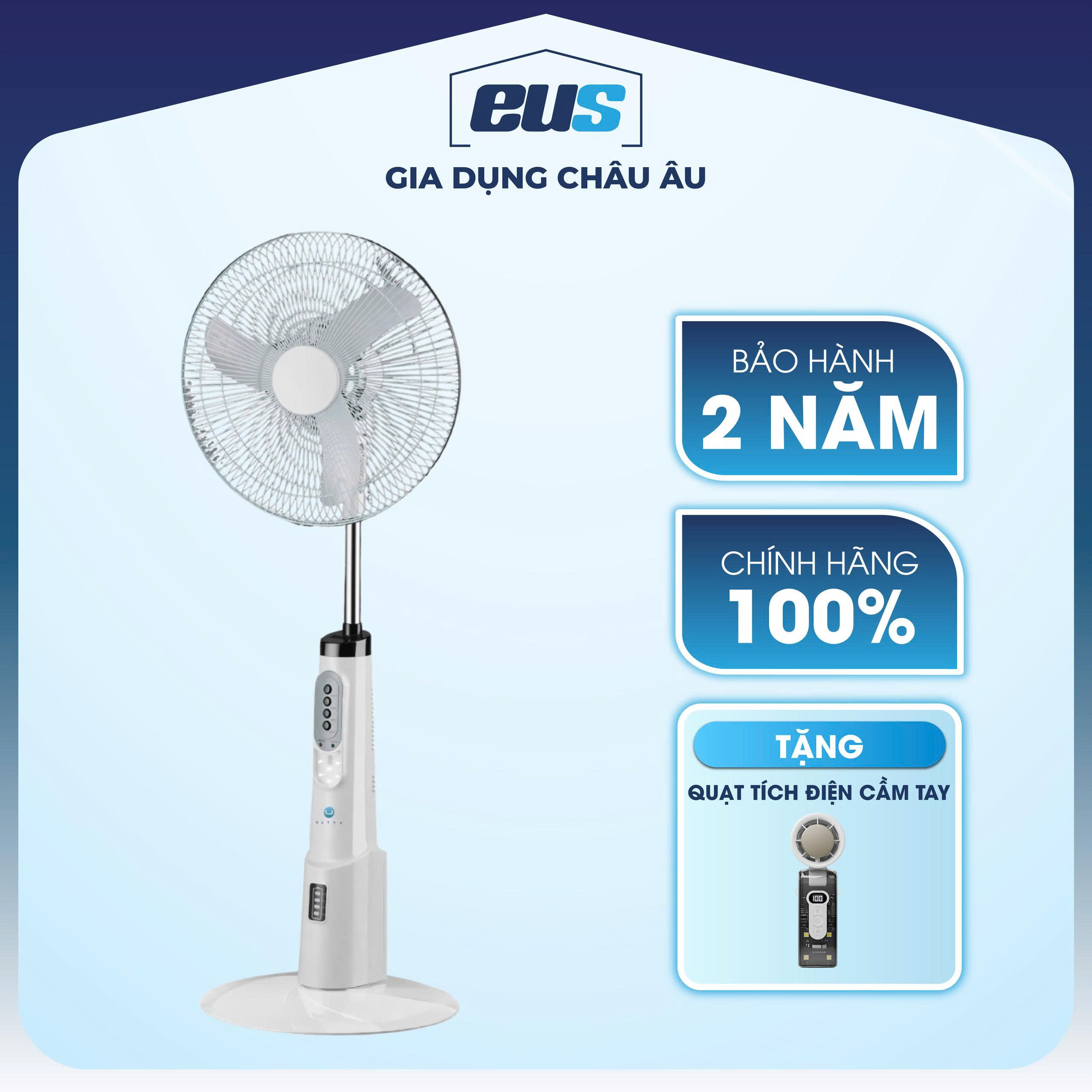 Quạt Tích Điện Dáng Đứng Cao Cấp U ULTTY ELNI 16