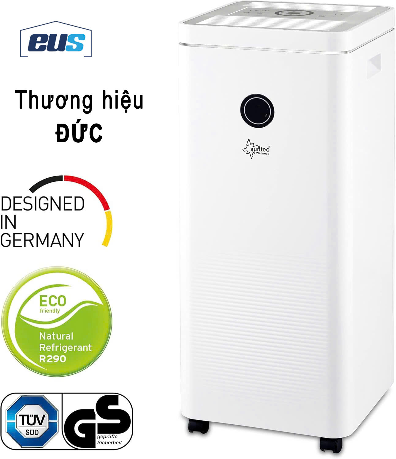 Máy hút ẩm và lọc không khí Đức Suntec Wellness Dryfix 20 