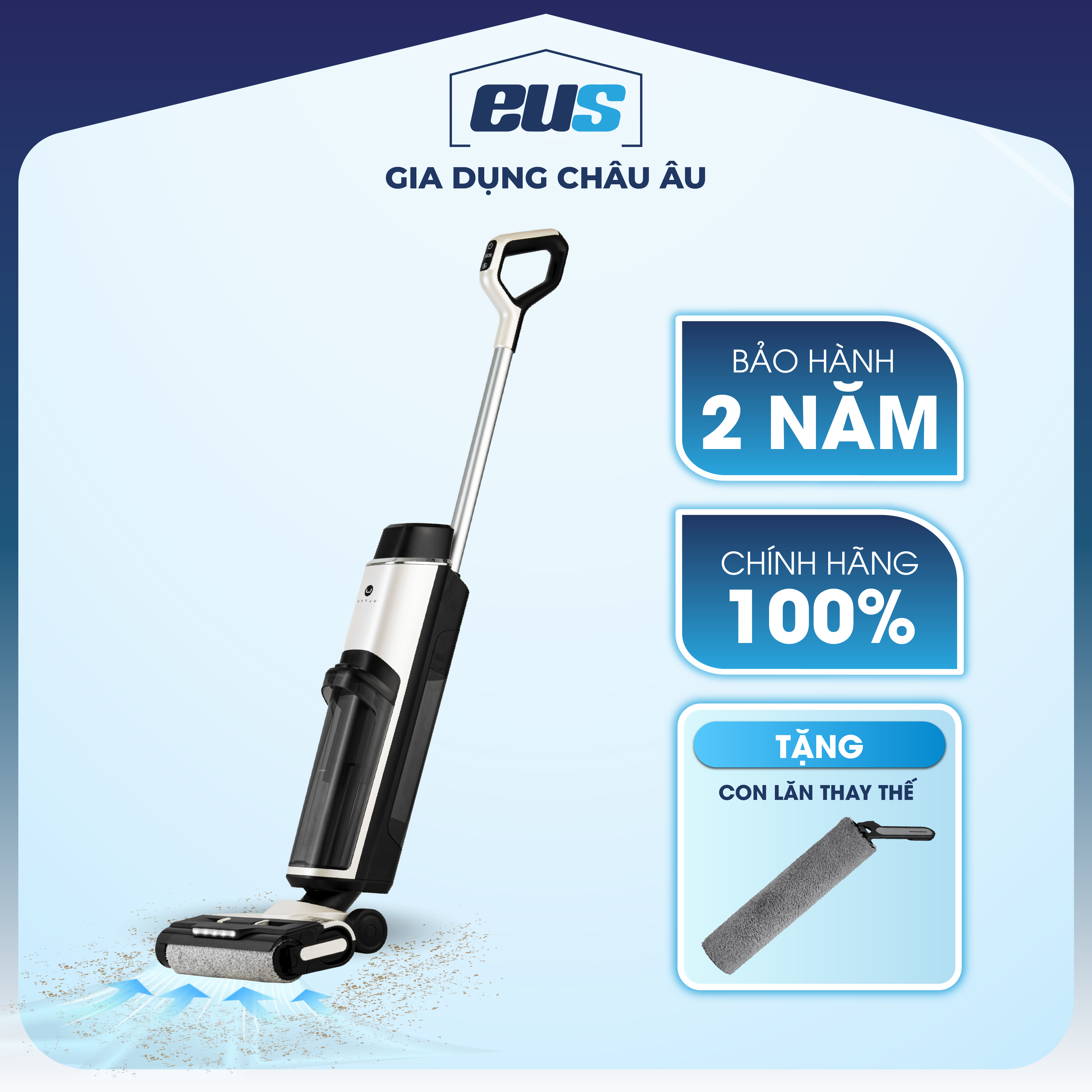 Máy Lau Nhà Hút Bụi Thông Minh U ULTTY SCW18 Màu Trắng Ngọc Trai