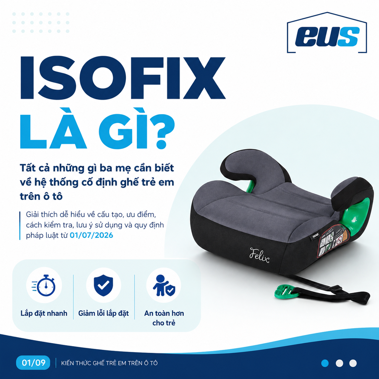 ISOFIX là gì? Tất cả những gì ba mẹ cần biết về hệ thống cố định ghế trẻ em trên ô tô