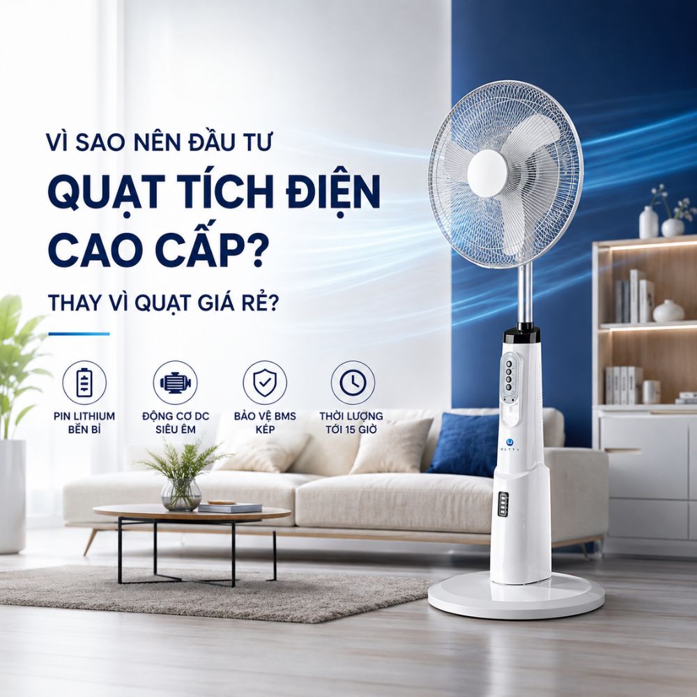 Vì Sao Nên Đầu Tư Quạt Tích Điện Cao Cấp Thay Vì Quạt Giá Rẻ?