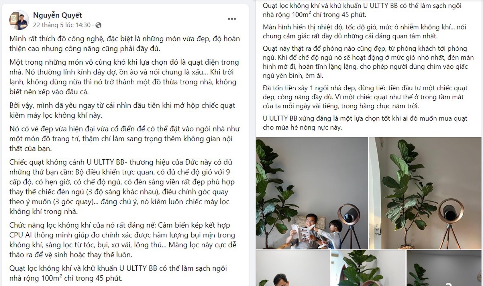 đánh giá máy lọc không khí