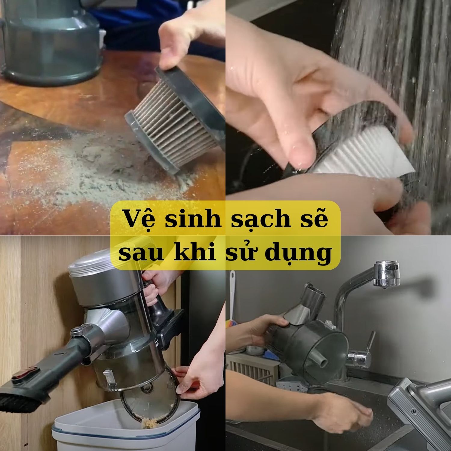 lưu ý khi sử dụng máy hút bụi mịn