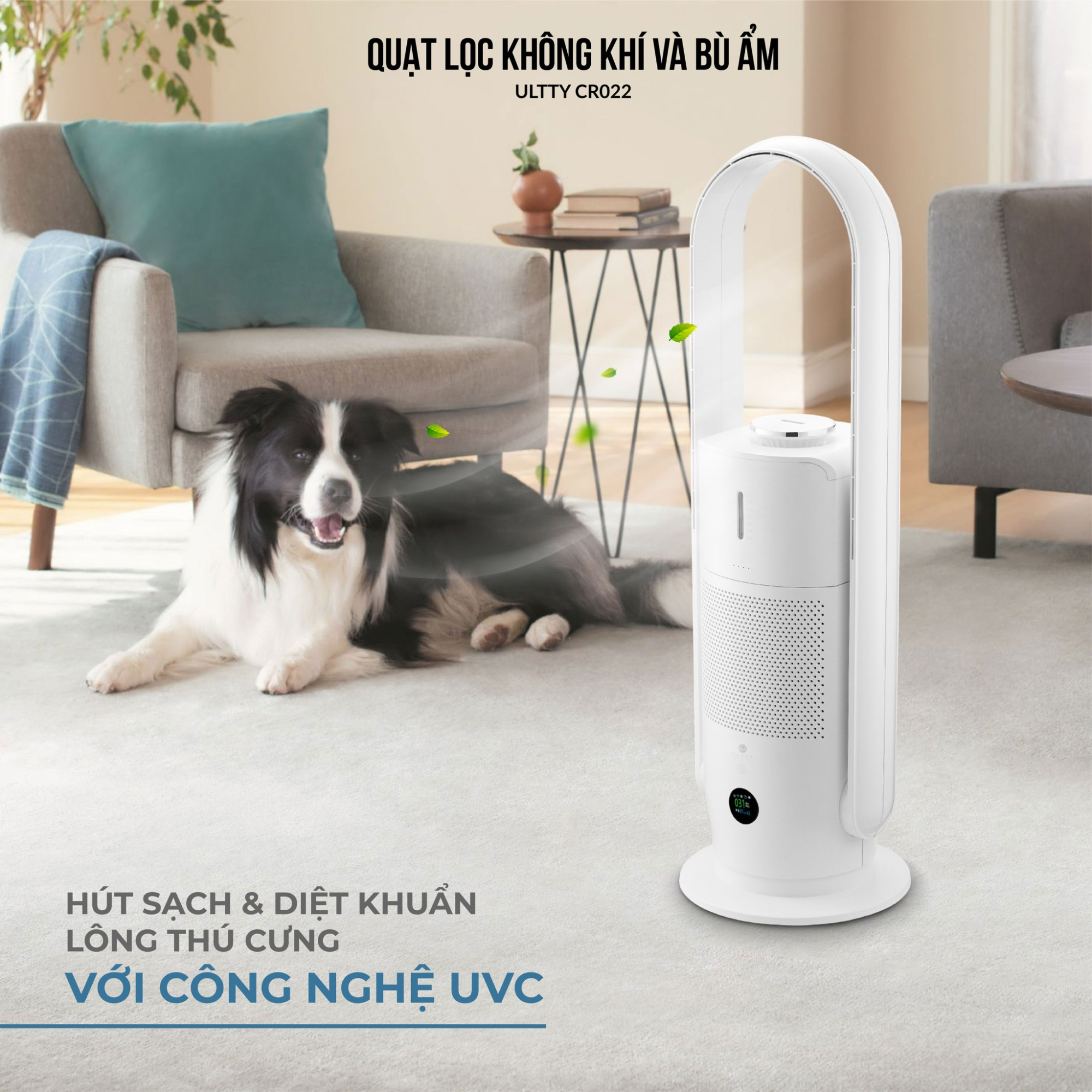 máy lọc không khí gia đình hút lông chó mèo