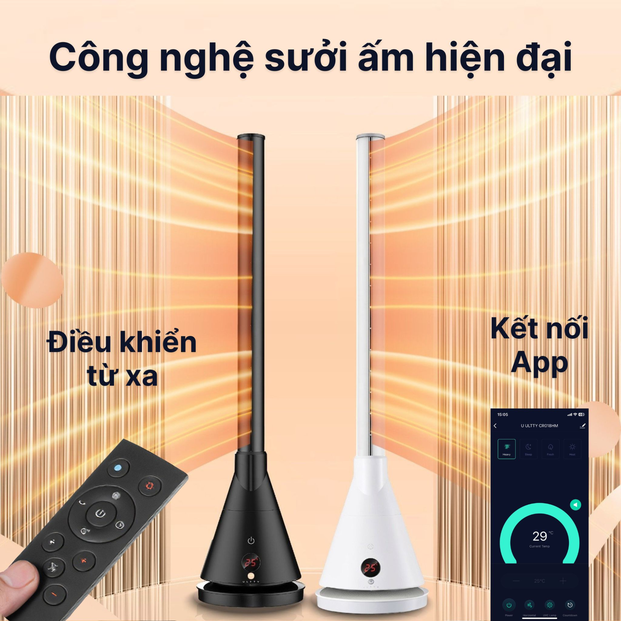 máy sưởi cao cấp thông minh