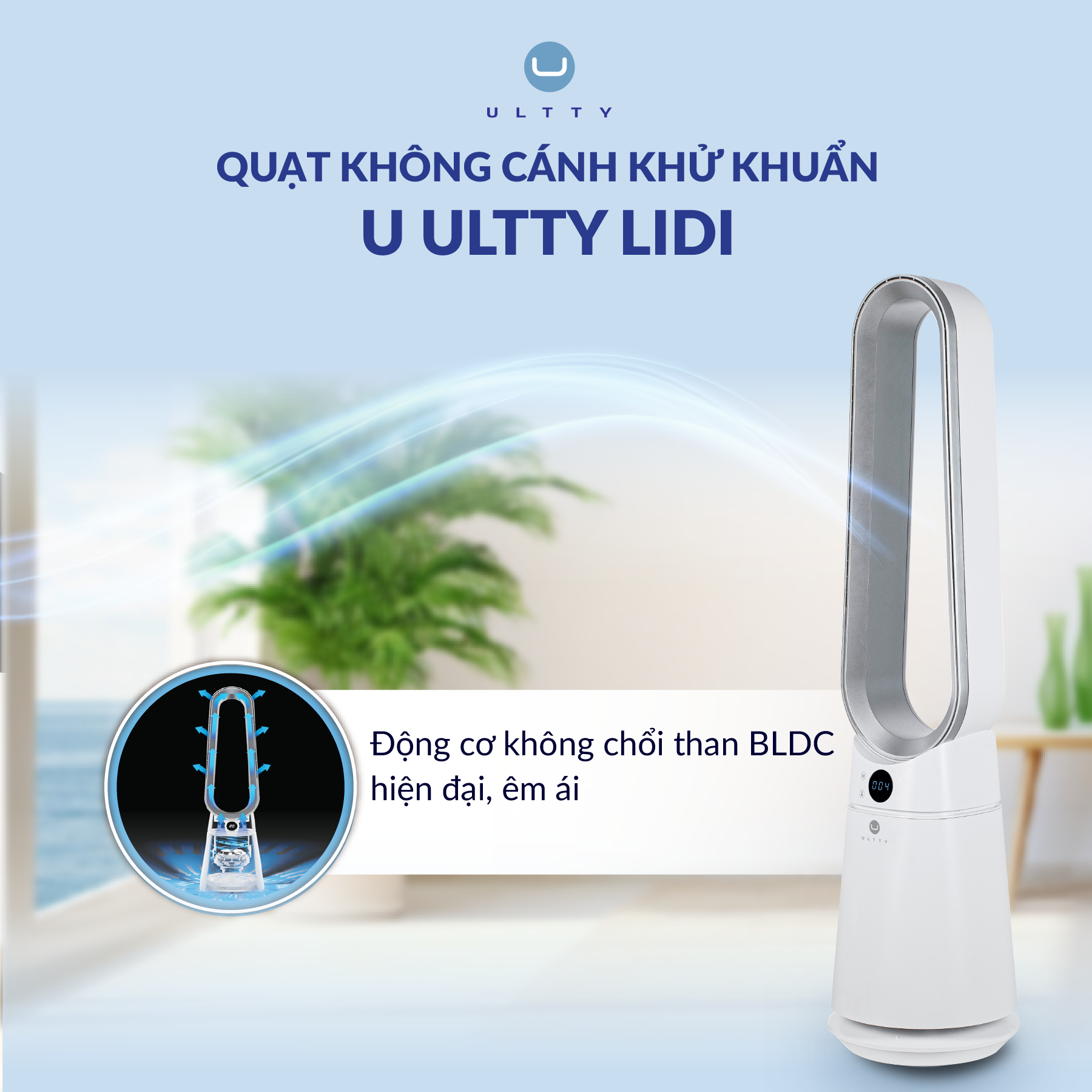 Quạt không cánh khử khuẩn ULTTY LIDI