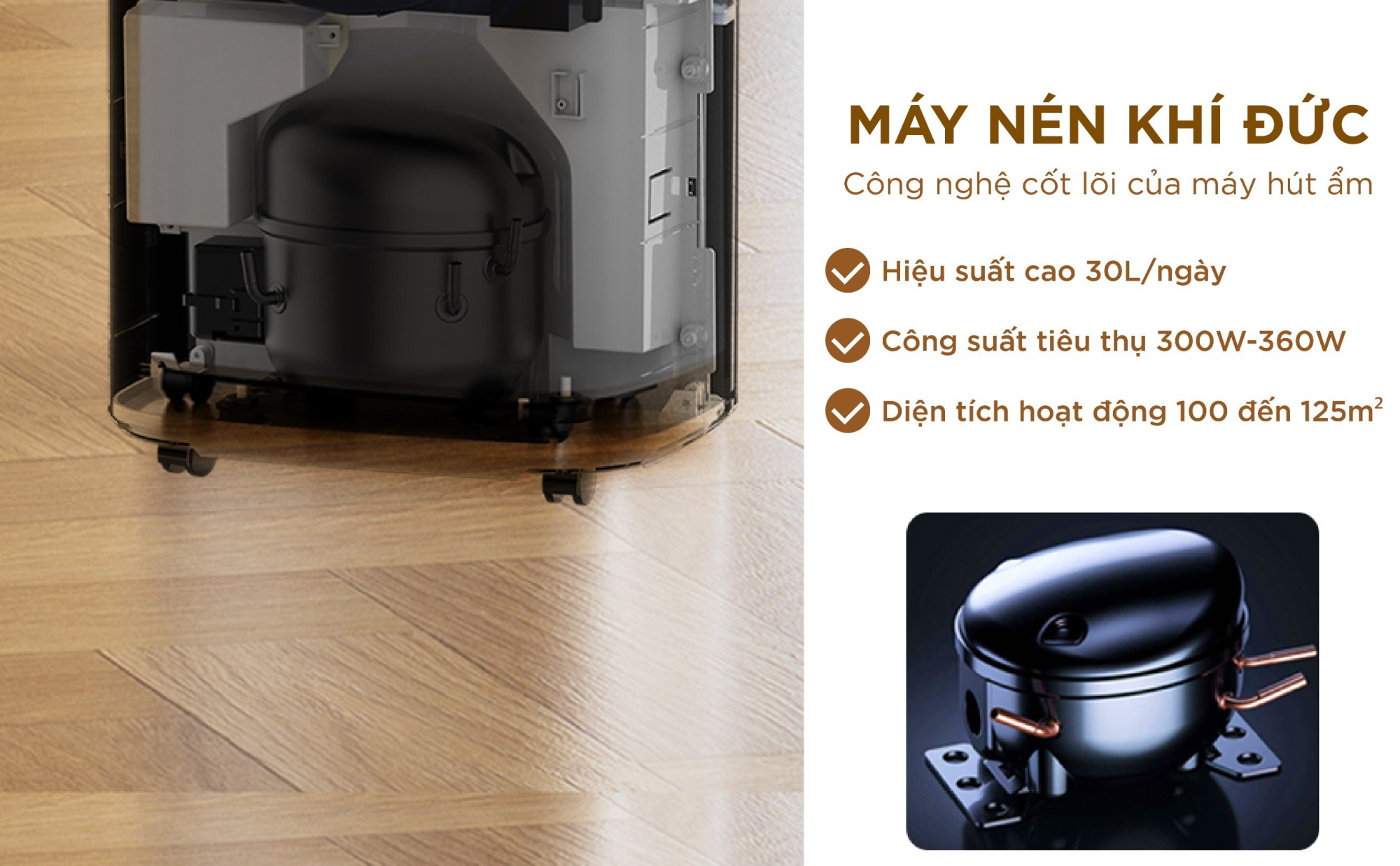 máy hút ẩm 30l